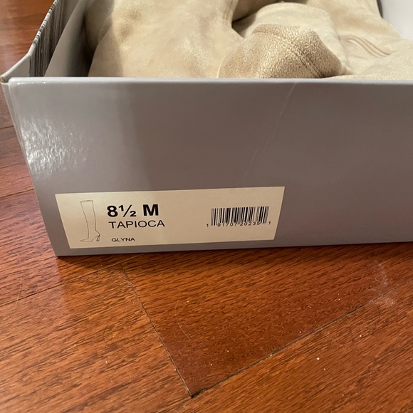 Taupe Over-the-Knee Heeled Boots - Picture 4 of 5